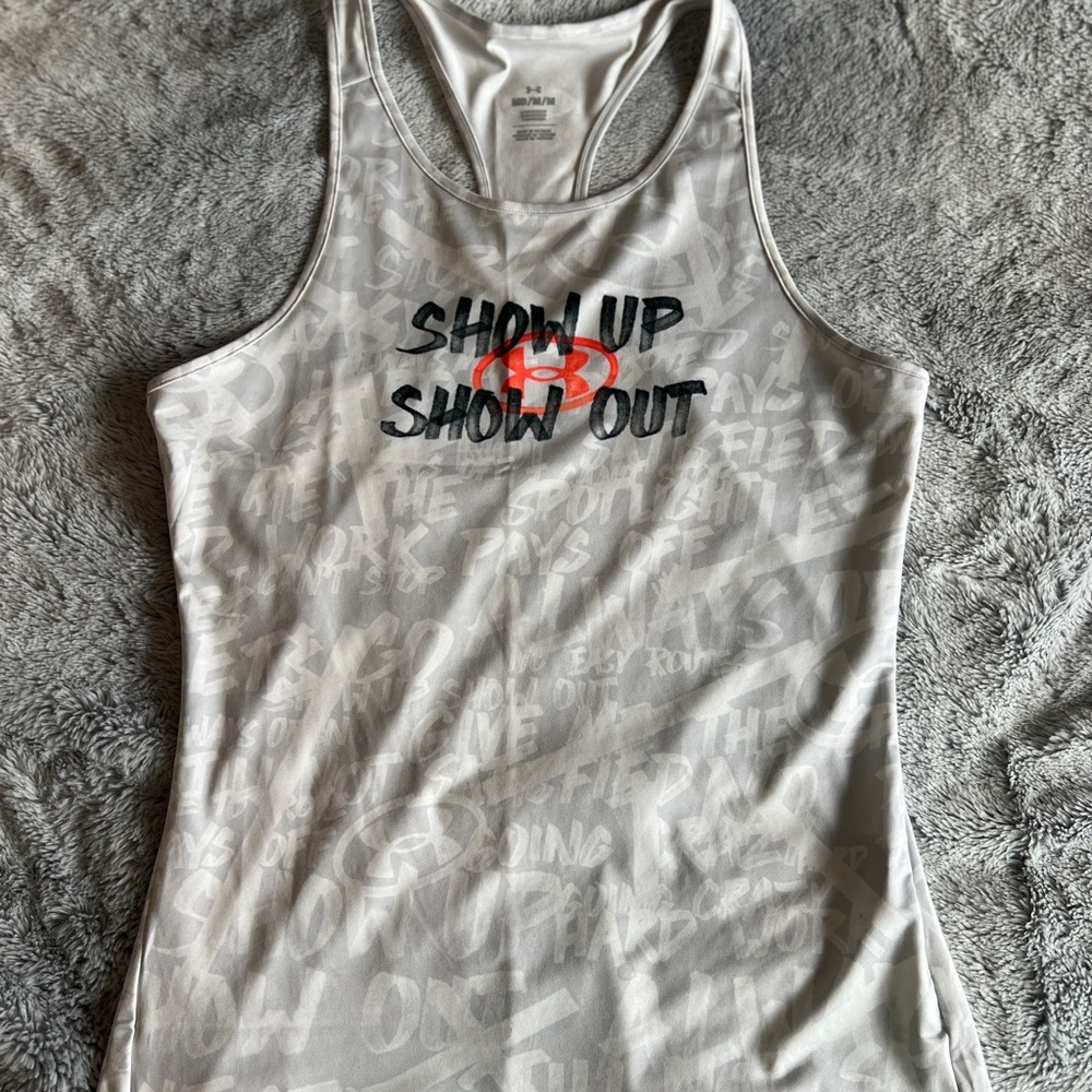 Under Armour White Athletic Tank